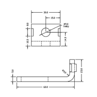 41-430-3 MODULAR SOLUTIONS ALUMINUM BRACKET<BR>30 SERIES GUARD UNIT FIXING ANGLE 19 W/HARDWARE